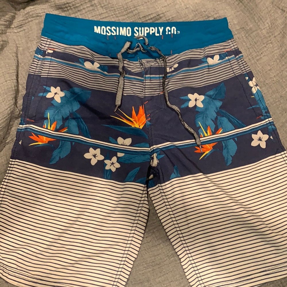 Mossimo Board Shorts Mens 30 Blue Floral